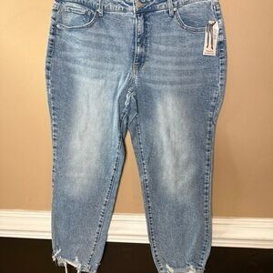 NEW TIME & TRU Women's Blue Jeans HIGH RISE STRAIGHT REGULAR Size 16